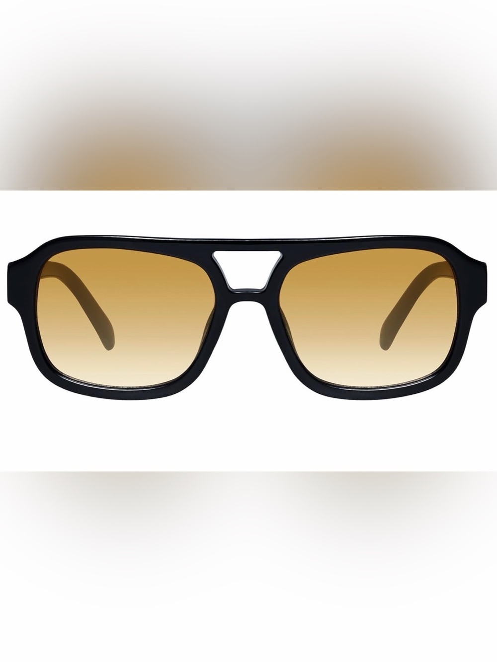 Narrow Aviator Sunglasses in Black & Yellow NWT